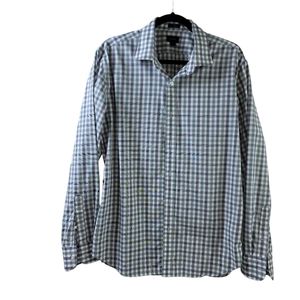 JCrew Slim Fit Bowery Wrinkle Free Stretch Cotton Shirt Sz L